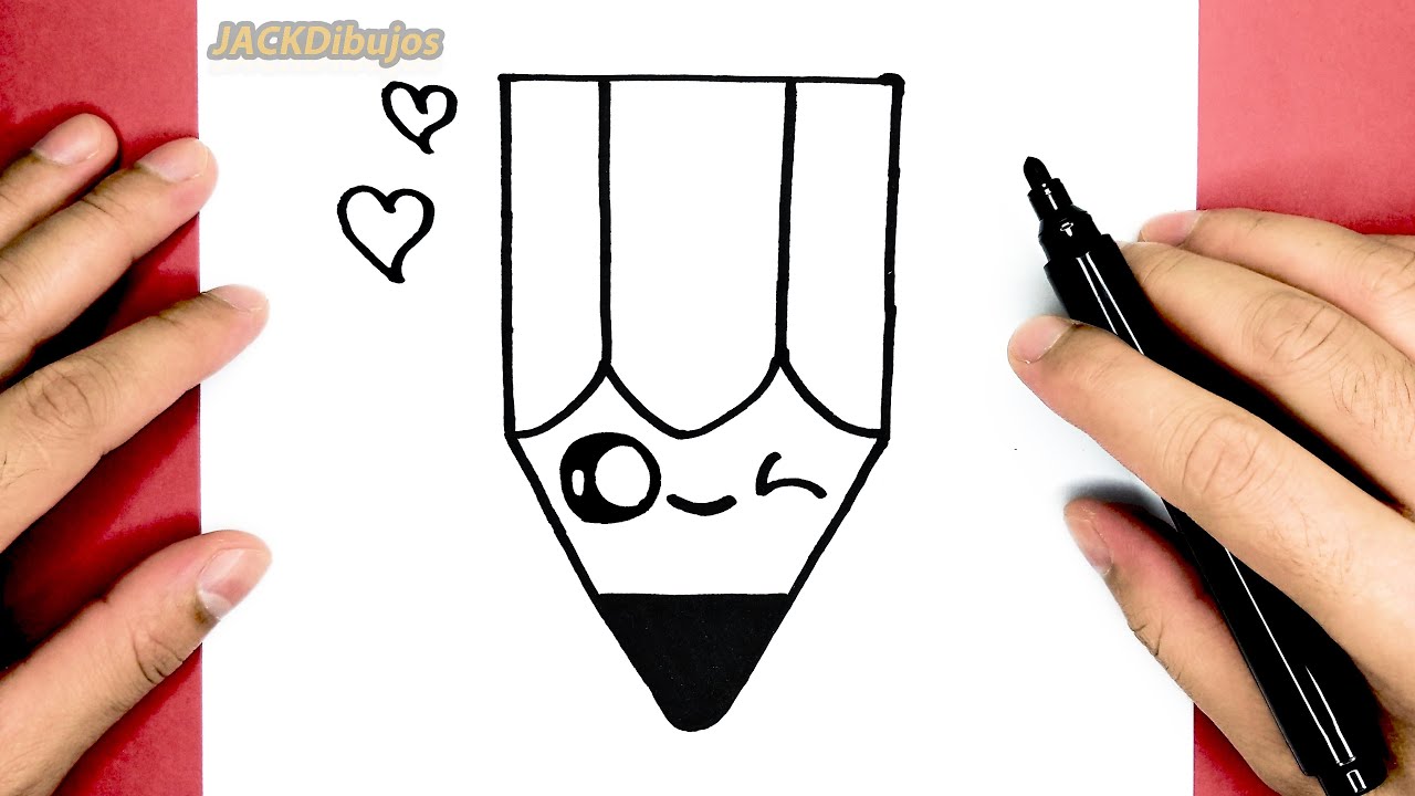 HOW TO DRAW CUTE PENCIL -CÓMO DIBUJAR LÁPIZ LINDO - YouTube