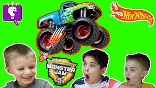 monster jam and hot wheels by hobbykidstv