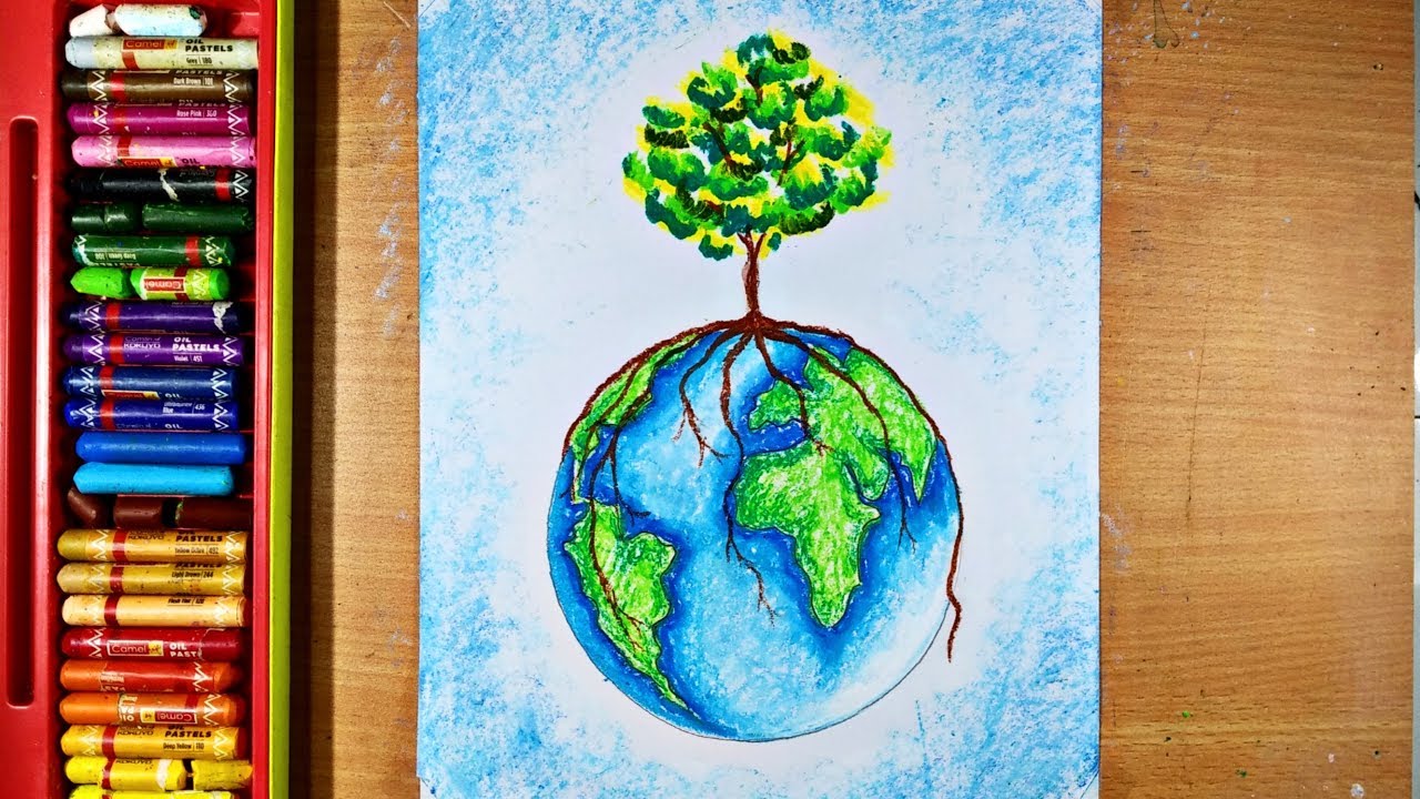 GO GREEN drawing | World Environment Day drawing | World Earth day ...