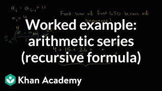 Finding Sum From Recursive Definition Of Sequence