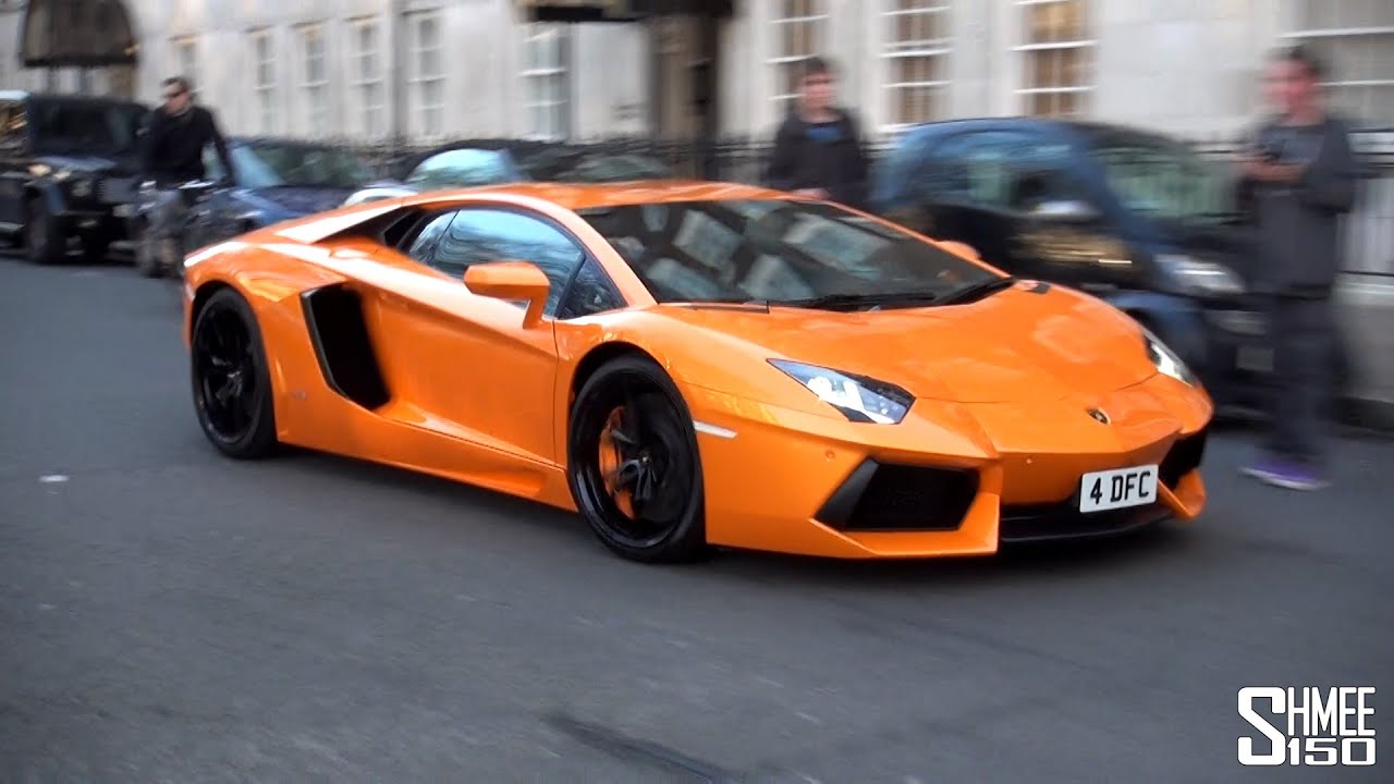 Lamborghini Aventador in Rare 'Arancio Atlas' Orange - YouTube