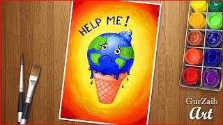 How to draw climate change drawing || poster chart proj... | Doovi