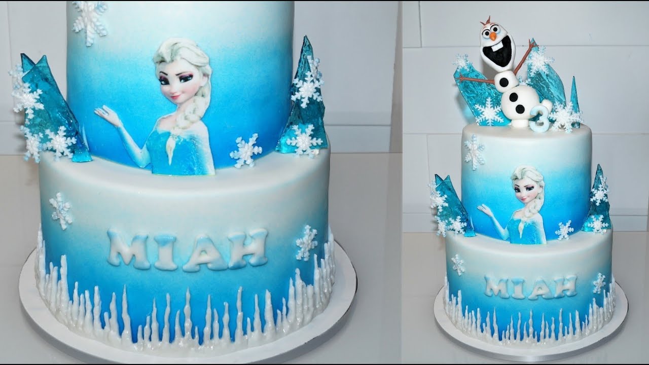 Cake decorating tutorials | how to make an ELSA FROZEN CAKE ...