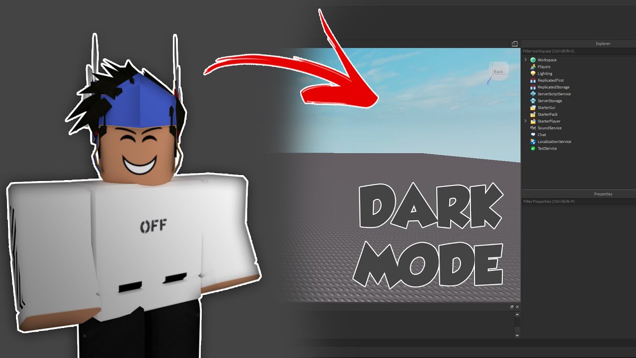 How to put roblox in dark mode