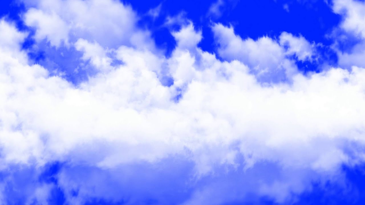 flying accros the cloud realistic view blue screen free royalty footage ...