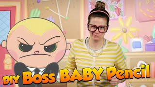 DIY BOSS BABY pencil topper + more! | Back to School Arts & Crafts w/ Crafty Carol for kids