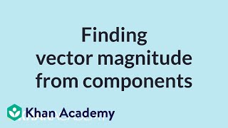 Finding Vector Magnitude From Components