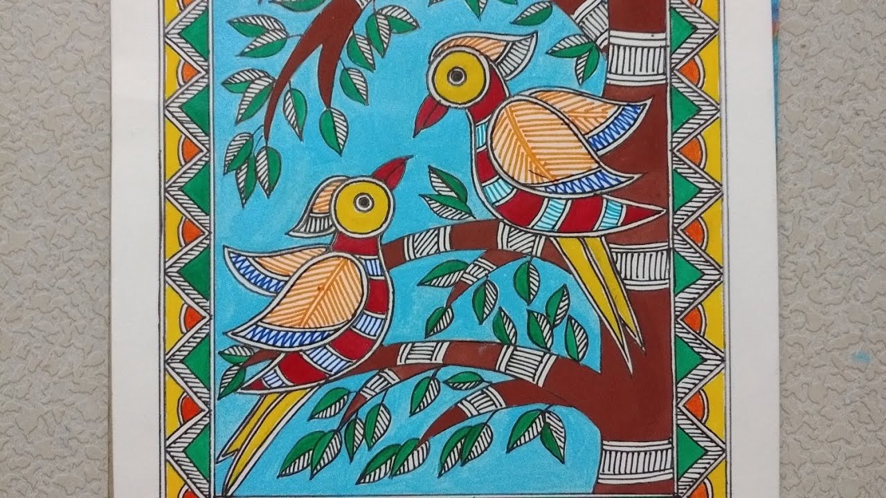 MADHUBANI PAINTING / An Indian Folk Art / Mithila Painting 