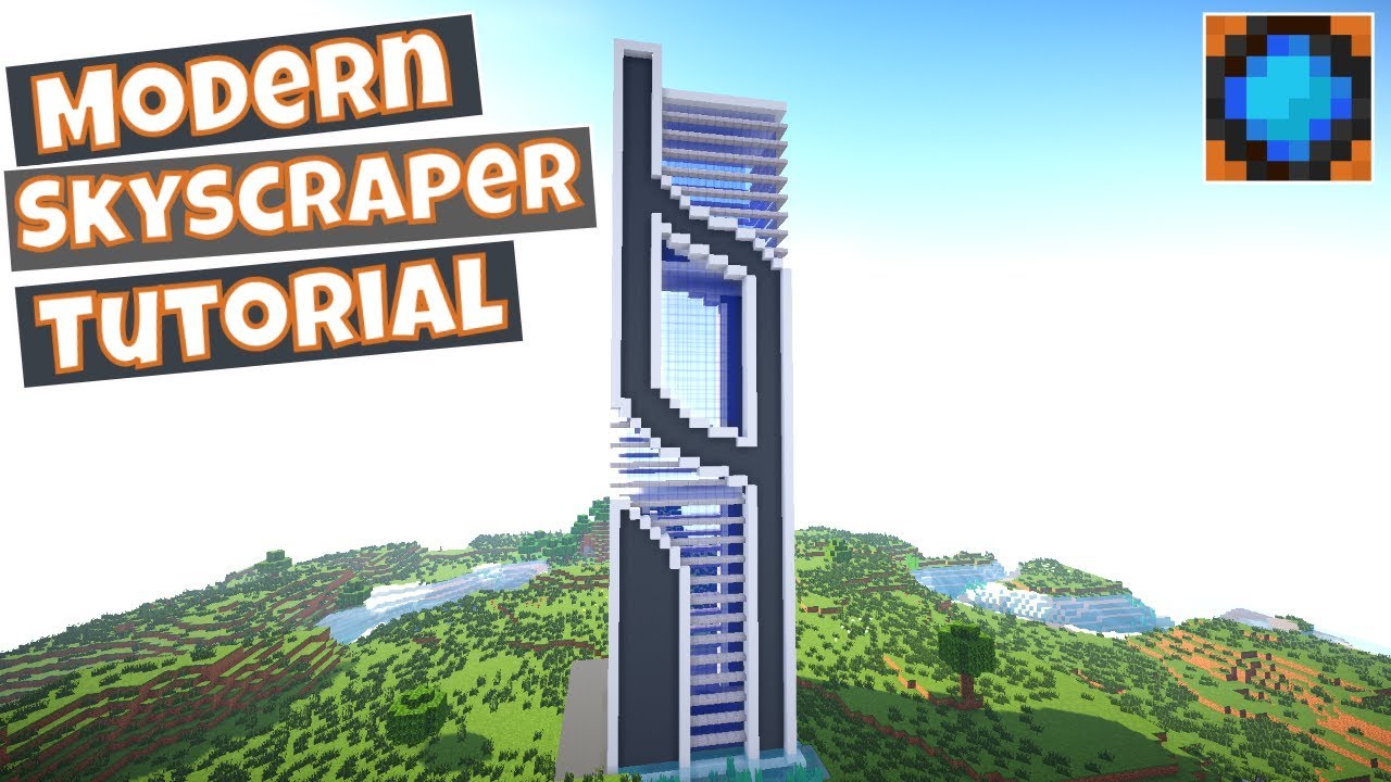 How to Build a Modern skyscraper in Minecraft -Full Tutorial - YouTube