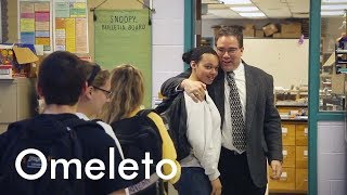 A heroic teacher talks about his disabled son. Entire class is moved to tears.