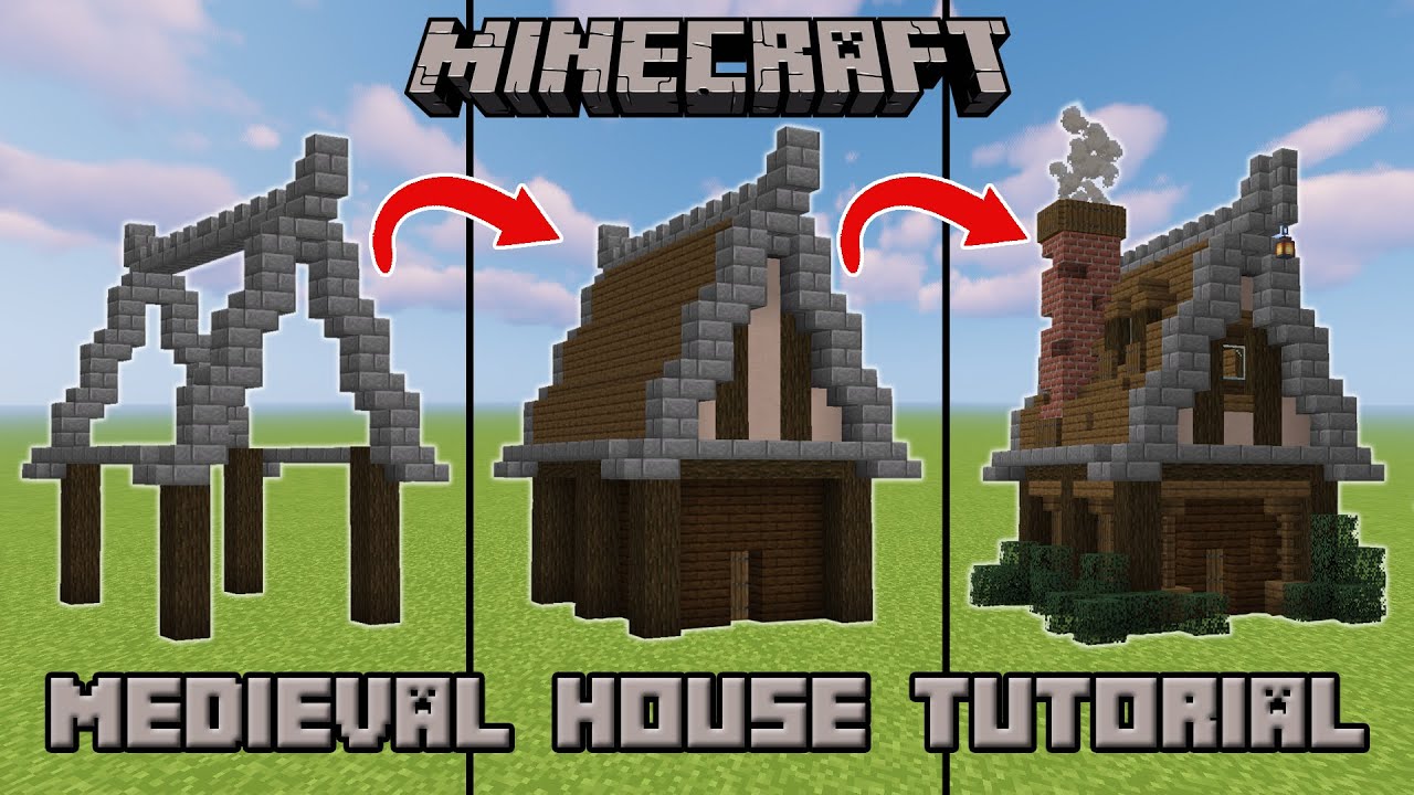 Small Minecraft House Ideas Medieval This house is a small medieval ... image.