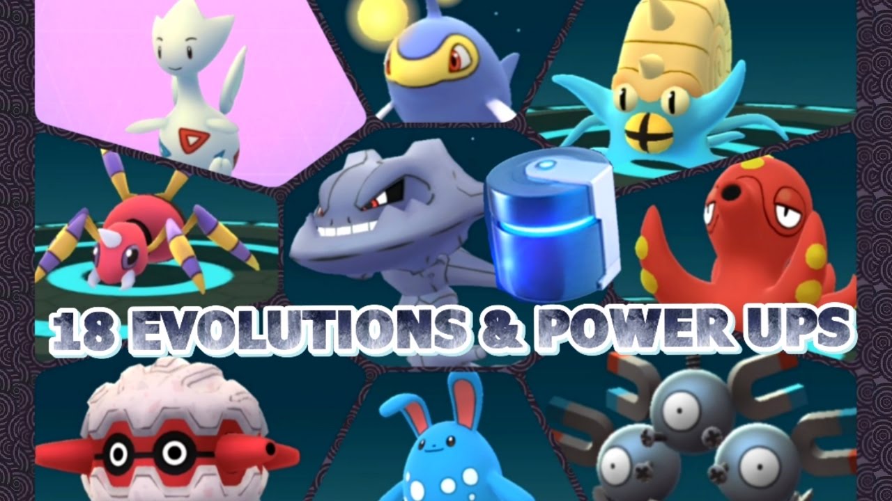 Pokémon GO 18 EVOLUTIONS STEELIX TOGETIC Lanturn Azumarill Ariados ...