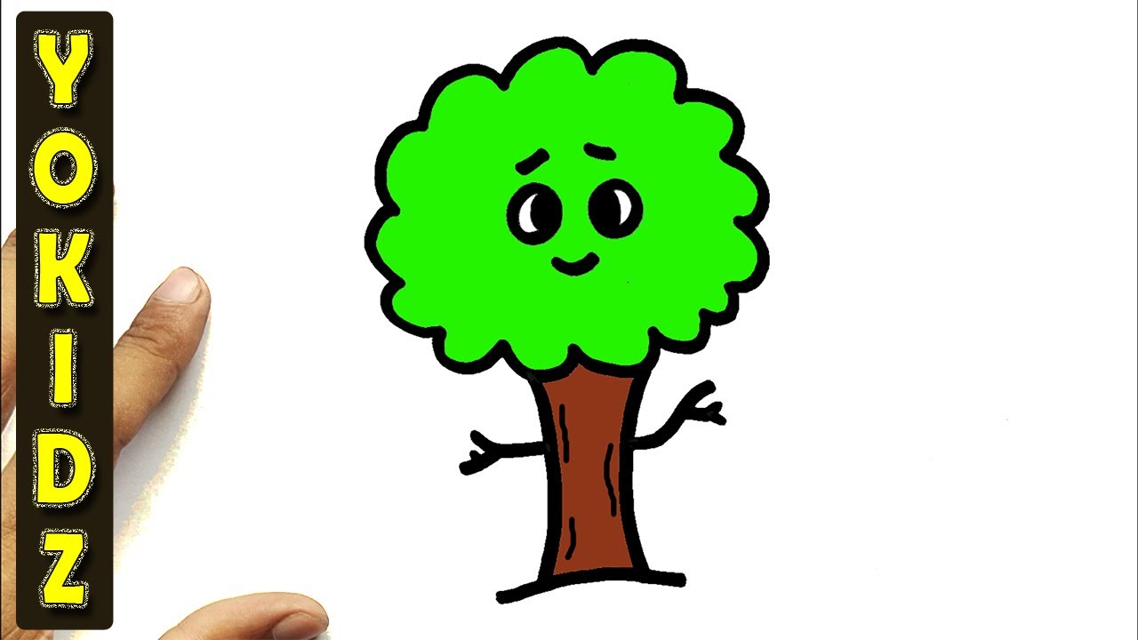 HOW TO DRAW TREE EASY #Drawing #Tree - YouTube