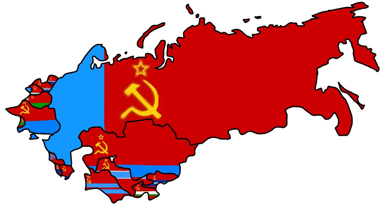 Soviet Union Flag Map