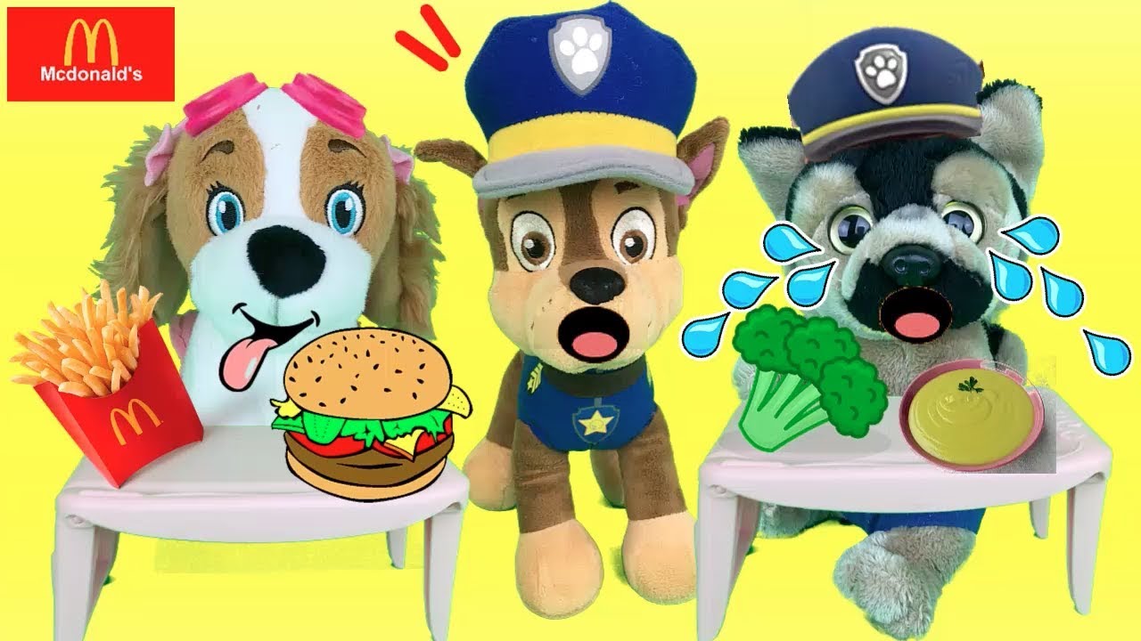 bebesita Paw patrol Mcdonalds:Baby skye happy meal & Baby chase eat porridge?Toys & full episodes for kids