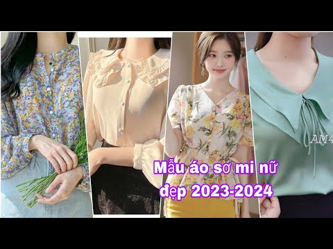 Áo sơ mi dễ thương công sở|Áo sơ mi đẹp 2023-2024#blouse