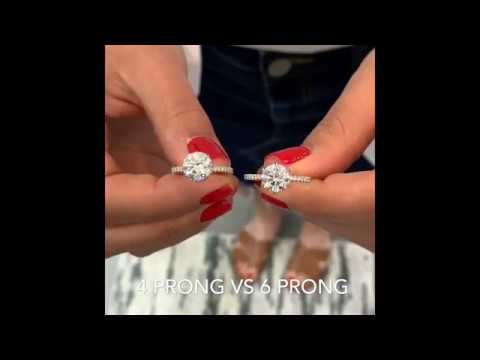 Round Diamond Ring Comparison: 4 Prong Vs 6 Prong - Youtube