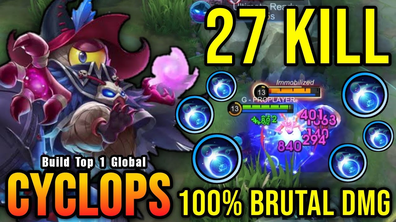 27 Kills!! 100% Brutal DMG Build Cyclops One Shot Combo!! - Build Top 1 ...