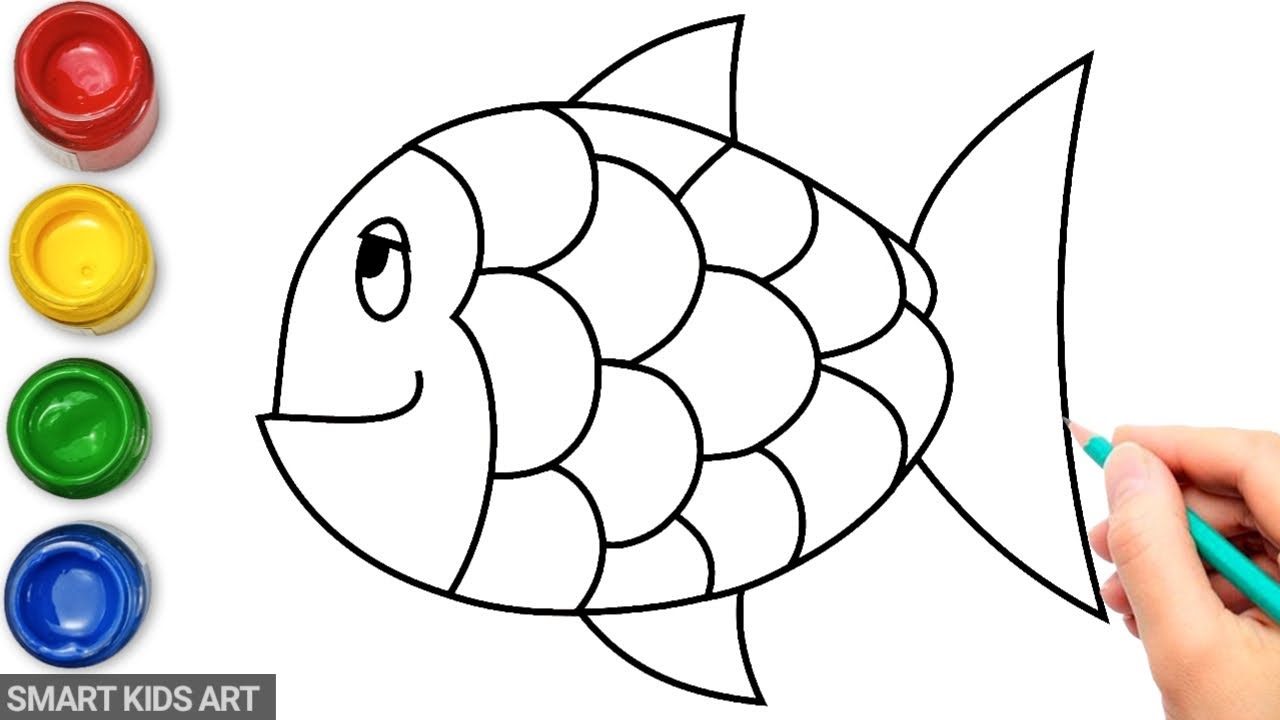 How To Draw A Rainbow Fish Step By Step, 44% OFF