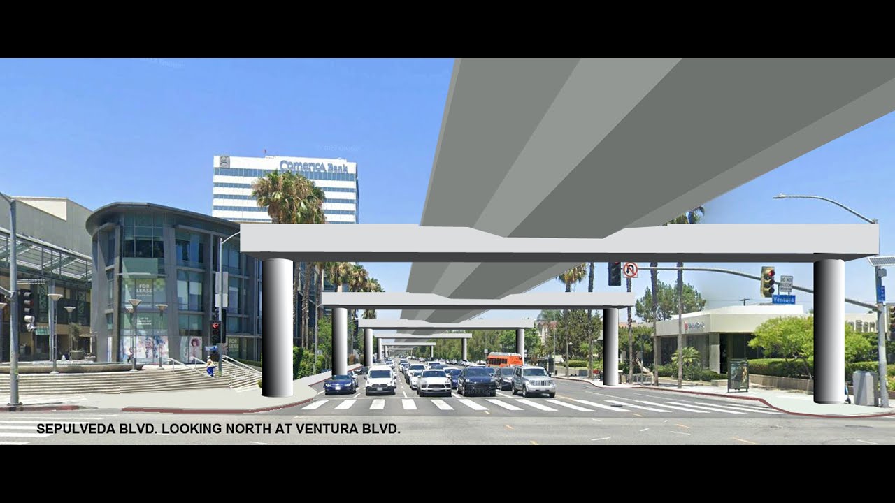 Metro Sepulveda Pass Alternative 4 Elevated Trains Destroy Sherman Oaks ...