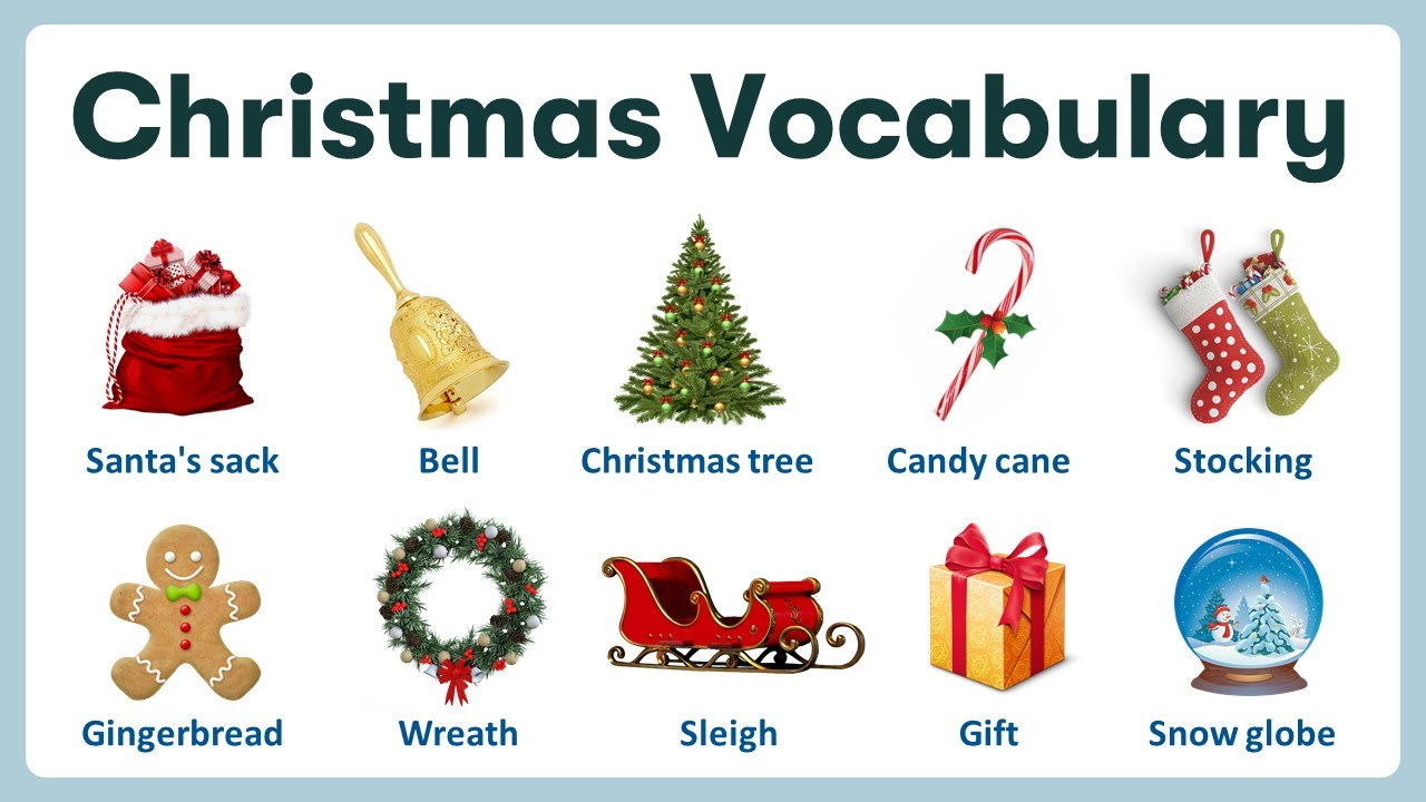 Christmas Items in English | List of Christmas Items with ...