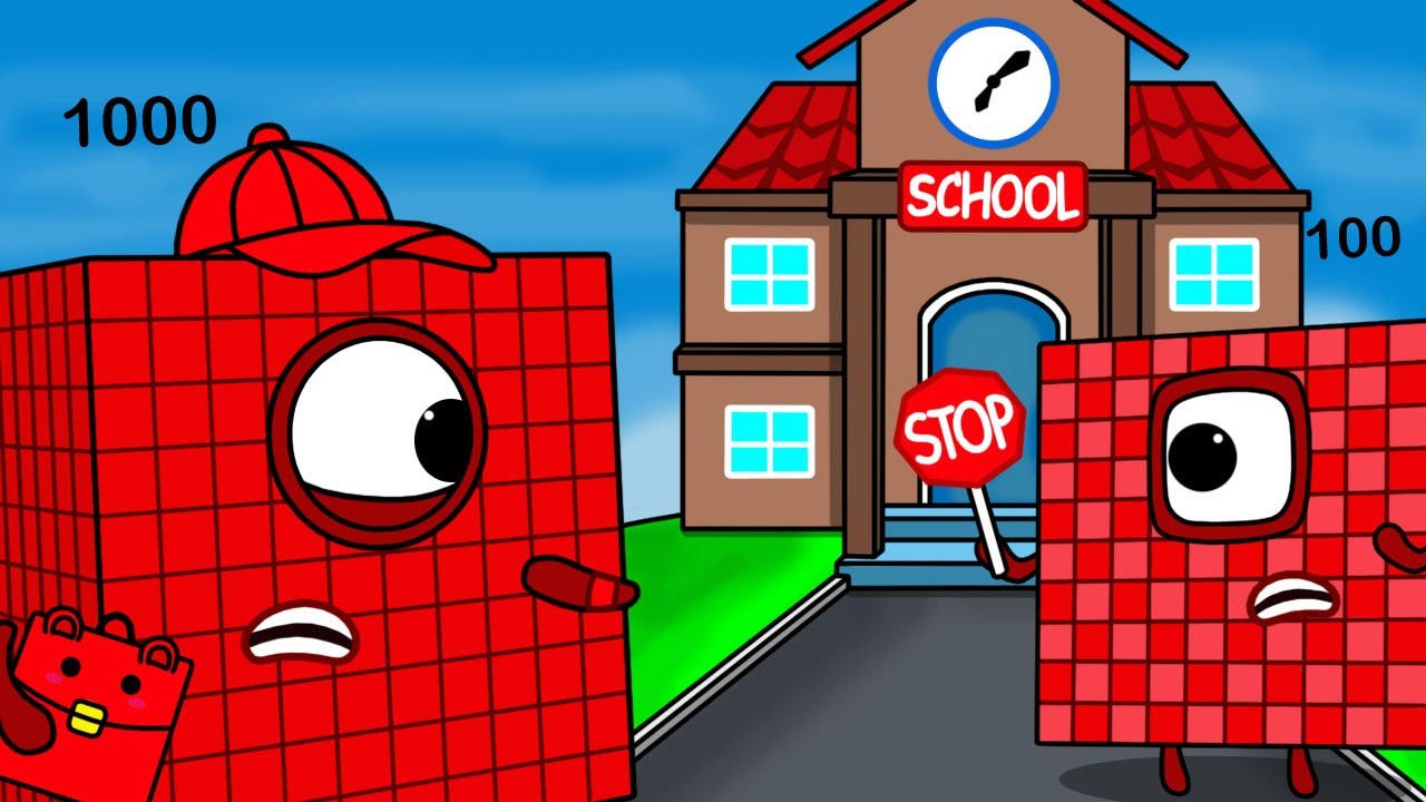 Numberblocks 1000 Late For School Numberblocks Fanmade Coloring Story