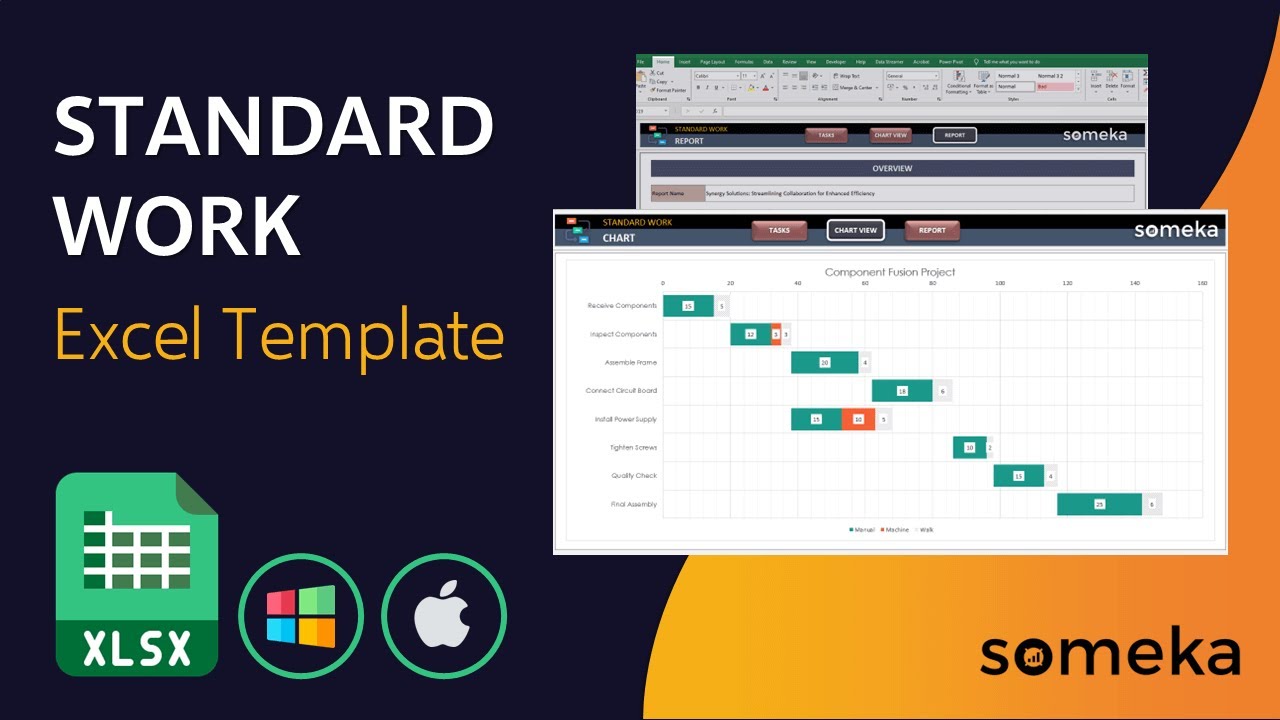 Standard Work Excel Template | Lean Manufacturing Tool | Standard Work ...