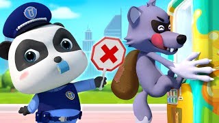 big bad wolf and drinks vending machine police cartoon learn colors kids songs babybus