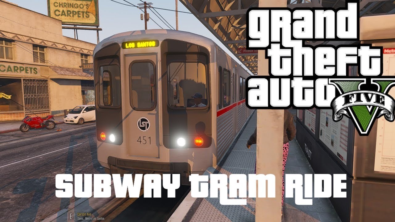 GTA V. Los Santos Subway Tram Ride. - YouTube