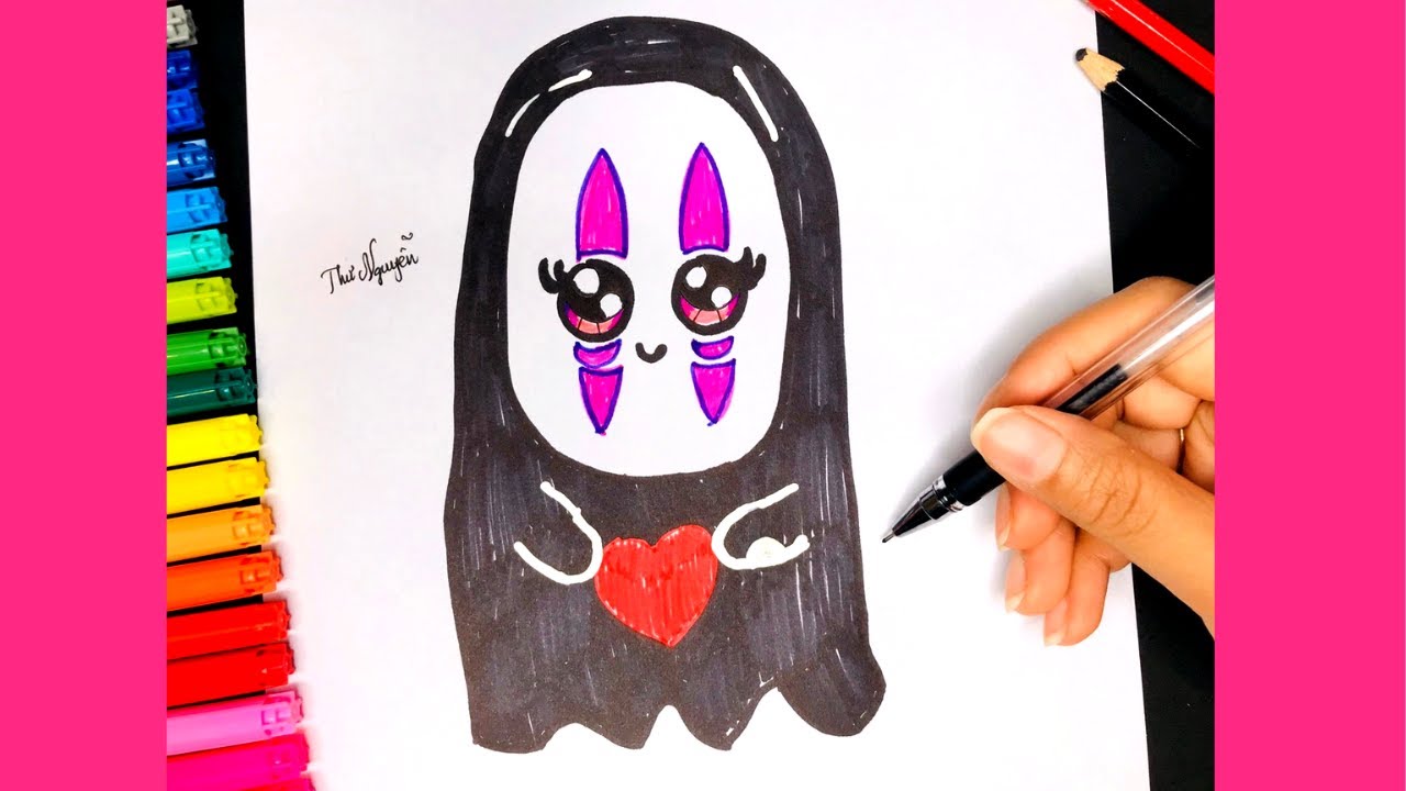 Hướng dẫn vẽ con ma dễ thương| vẽ ma halloween| How to Draw a Cute ...