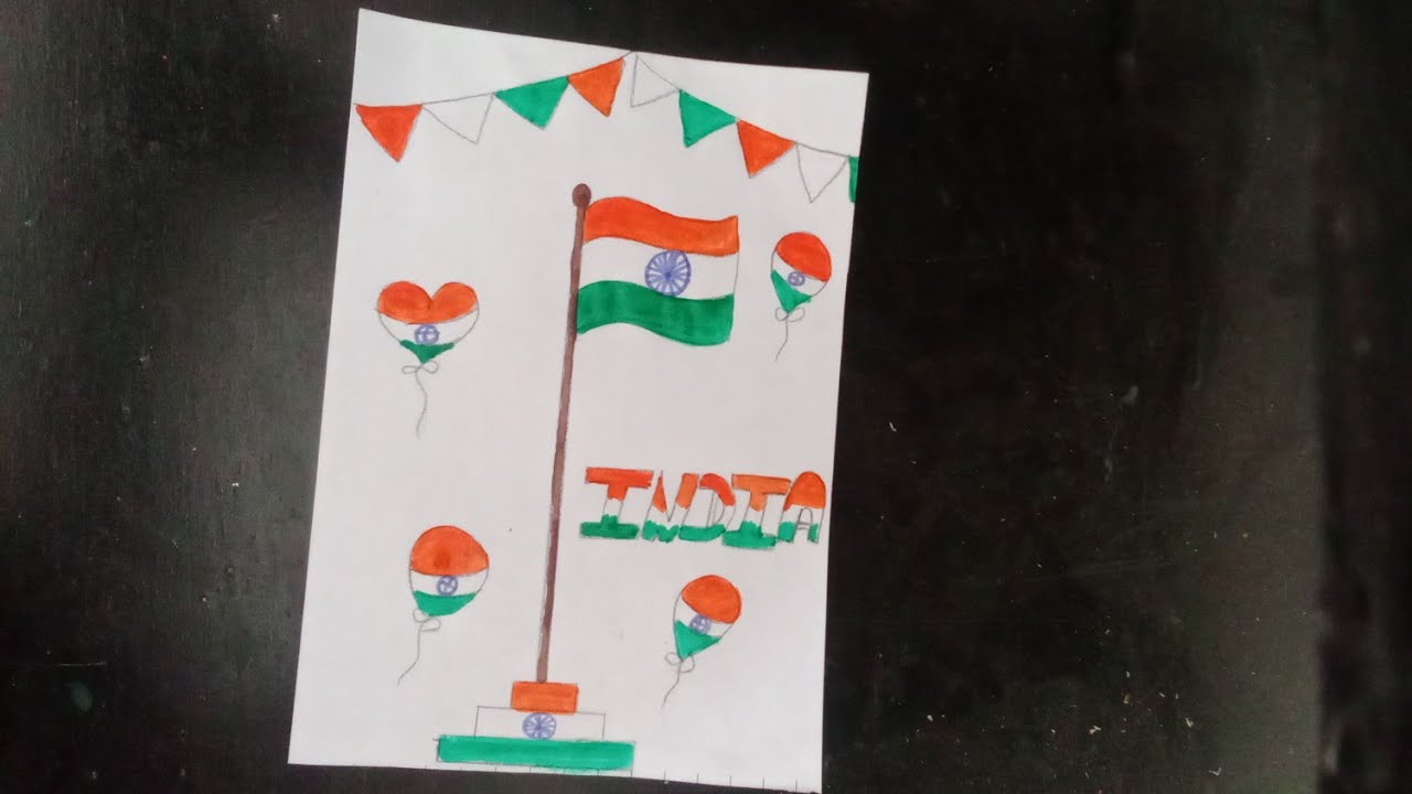 independence day special tiranga drawing step by step| Flag drawing ...