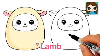 How to Draw a Cute Lamb Easy Squishmallows