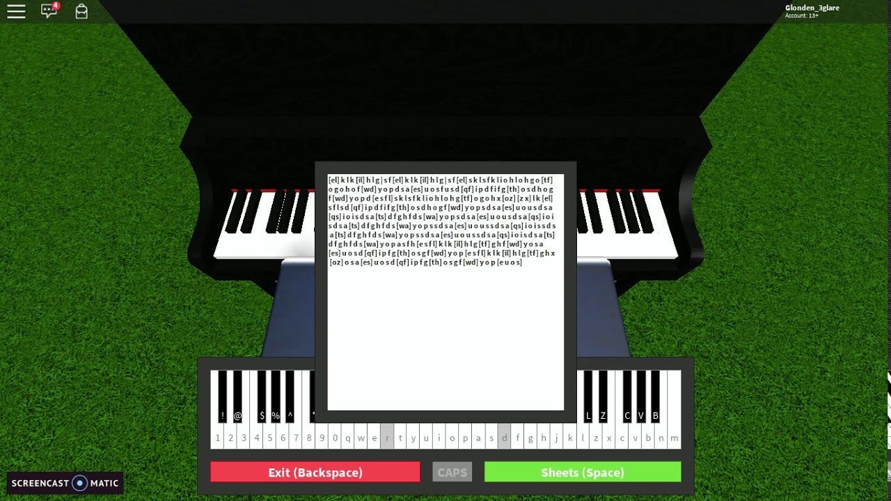 Roblox piano 