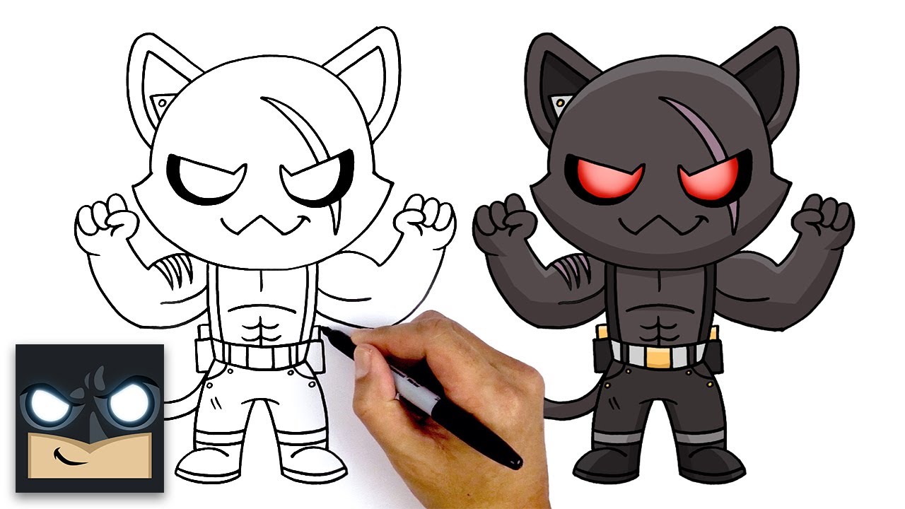 Fortnite Meowscles And Kit Coloring Pages How To Draw Meowscles New ...