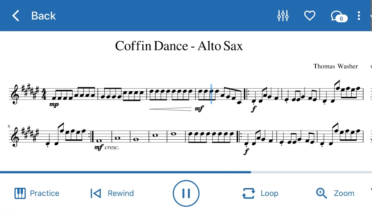 Coffin Dance Alto Sax Sheet Music