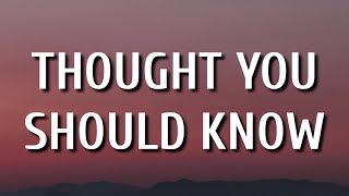 Morgan Wallen - Thought You Should Know (Lyrics) chords