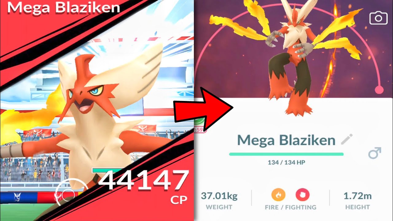 First ever MEGA BLAZIKEN RAID & Evolution 😍 (Pokemon Go) - YouTube image.