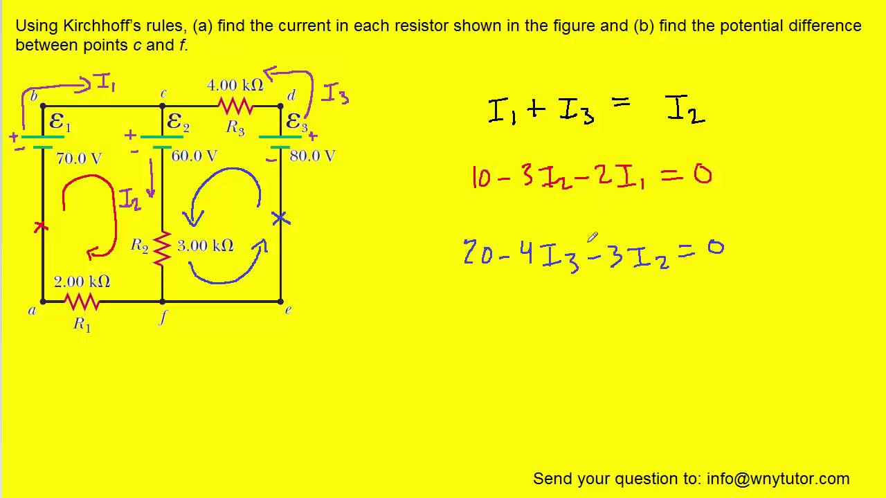 Using Kirchhoff's Rules Determine image.