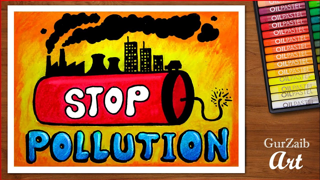 How To Draw Water Pollution Stop Water Pollution Poster Drawing Air ...