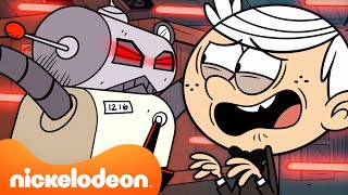 Lincoln FIGHTS Robots as Agent Steele! | The Loud House | Nickelodeon UK