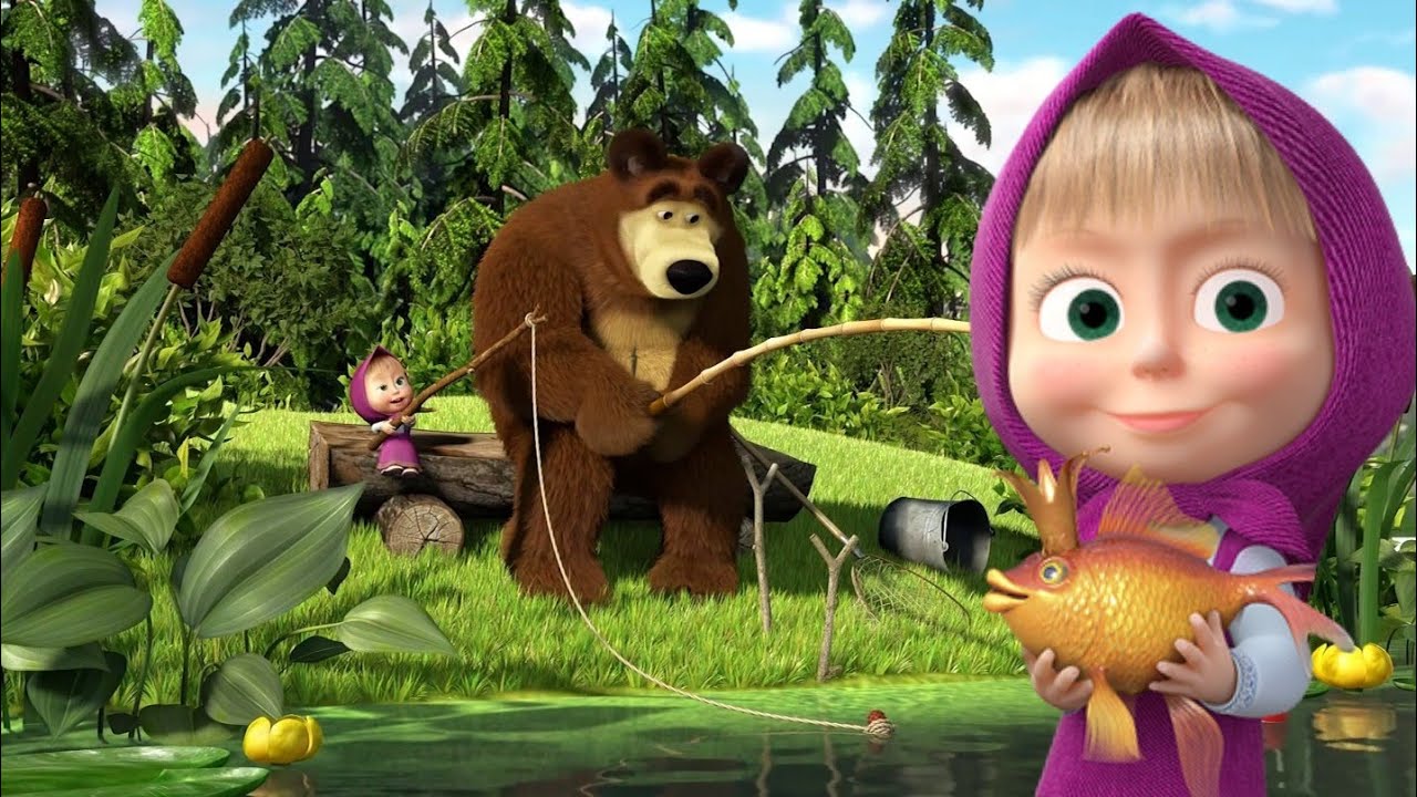 Masha and The Bear - Gone Fishing! | masha and bear cartoon | masha and ...