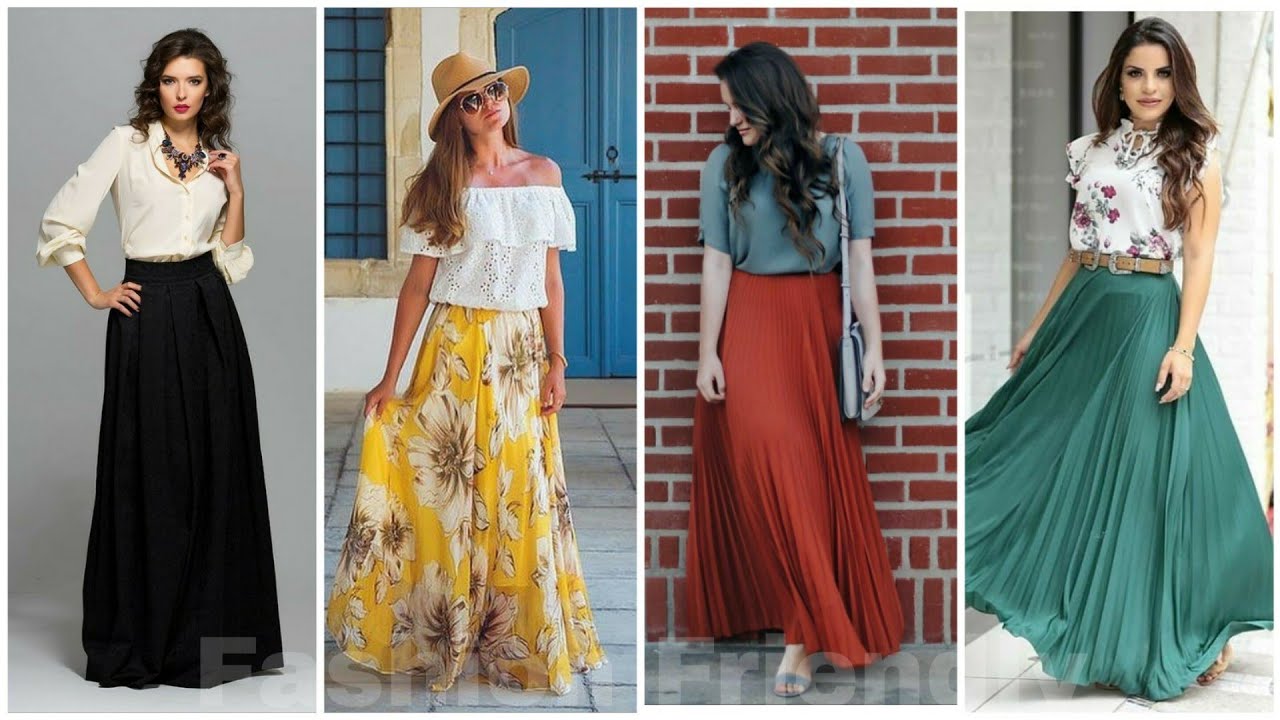 50 Ways To Wear Long Skirts || Long Skirt Outfit Ideas For Girls || Long Skirt Designs 2019 - Youtube