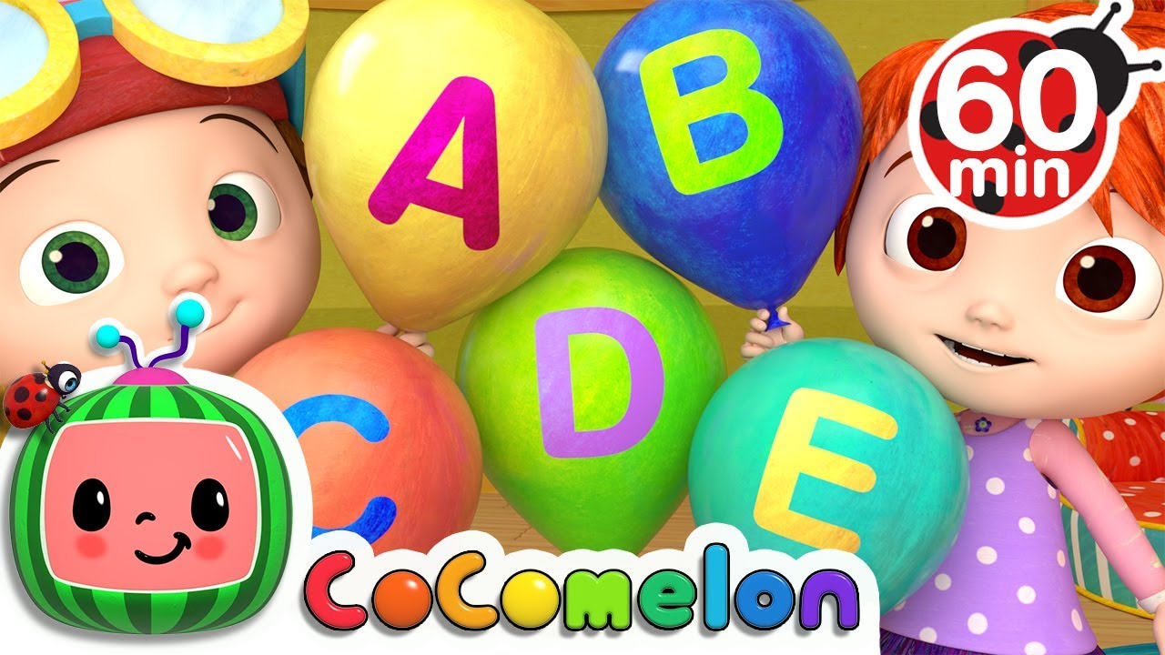 Abc Song With Balloons + More Nursery Rhymes  Kids Songs - Cocomelon