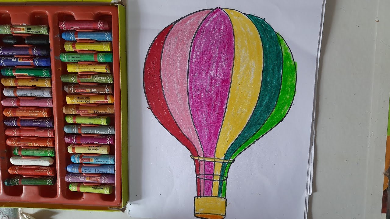 How to draw Hot Air Balloon|| Hot Air Balloon drawing easy || hot Air ...