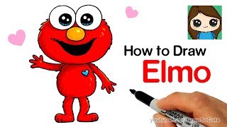 How to Draw Elmo Easy and Cute