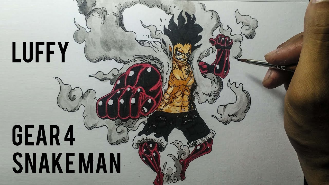 Thử thách vẽ luffy gear 4 snake man và chiến thắng thành công