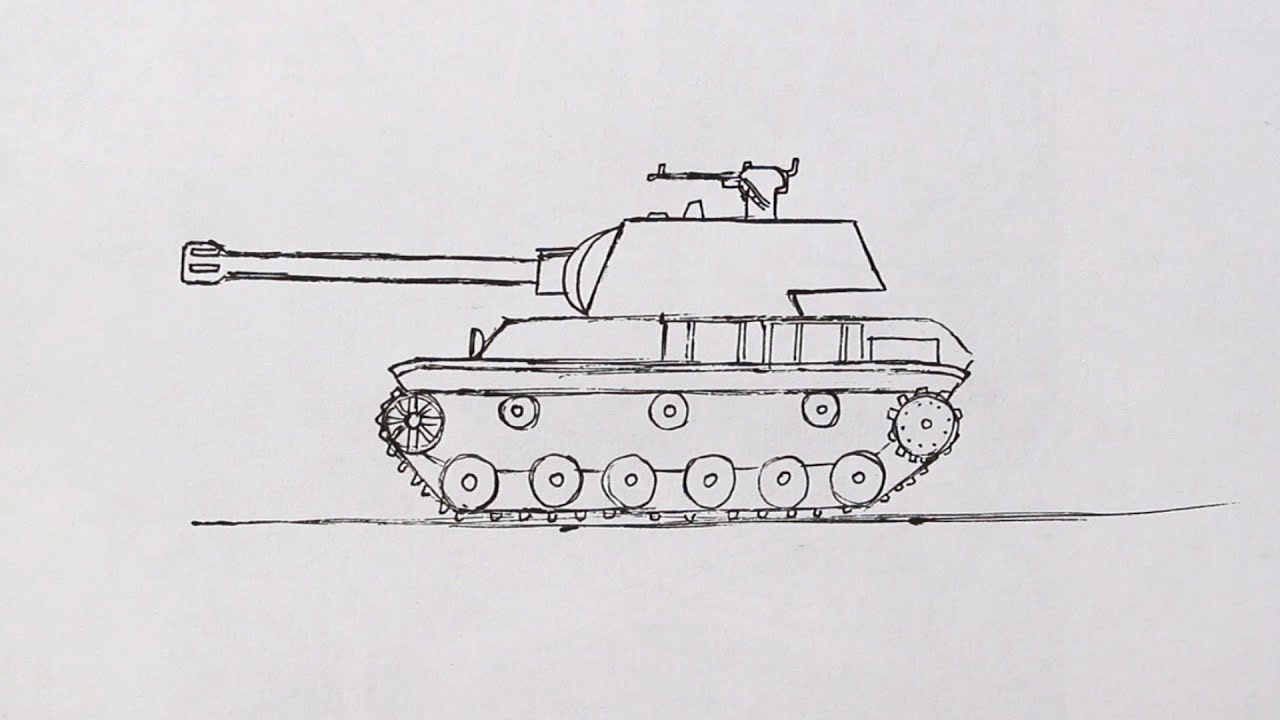 How to draw a military tank easy quick - edupana