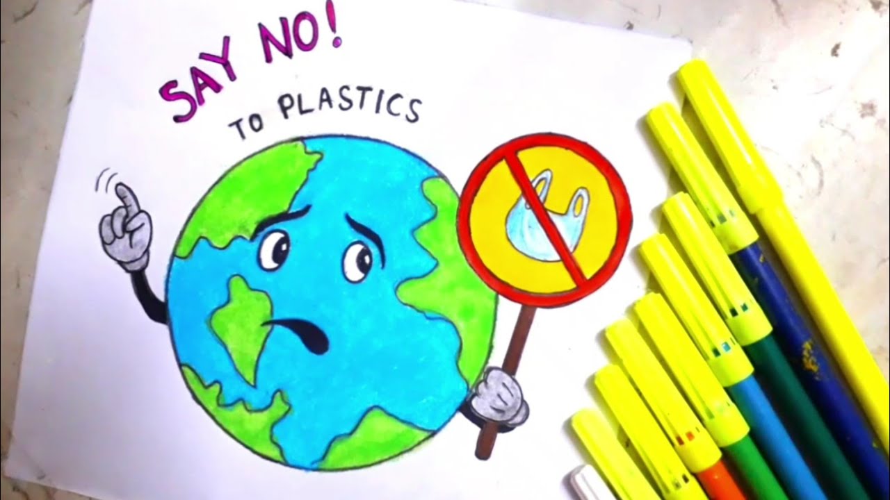 How To Draw Stop Plastic Pollution Drawing Poster Cha - vrogue.co