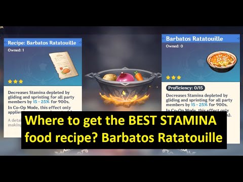 Where To Get The Best Stamina Food Recipe True Barbatos Ratatouille Genshin Impact Youtube