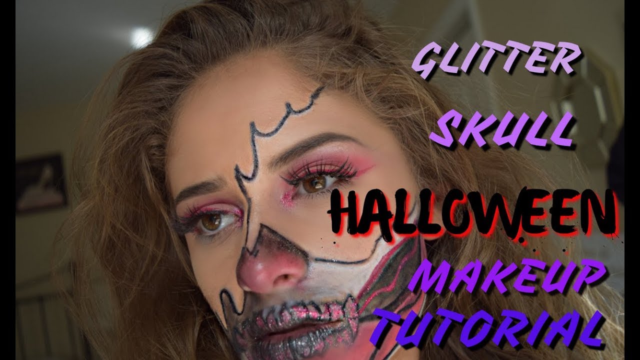 MELTED GLITTER SKULL HALOWEEN MAKEUP TUTORIAL YouTube